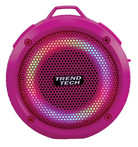 Dorm Blaster Super Sound Waterproof LED Speaker - Light up, All Weather Bluetooth Speaker - Superior Sound and Quality (Pink)