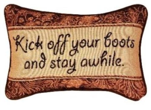 Manual 12.5 x 8.5-Inch Decorative Throw Pillow, Kick Off Your Boots