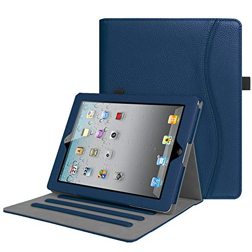 Fintie Case for iPad 2 3 4 (Old Model) 9.7 inch Tablet - [Corner Protection] Multi-Angle Viewing Smart Stand Cover with Pocket, Auto Sleep/Wake for iPad 2/3 & iPad 4th Gen Retina Display, Navy