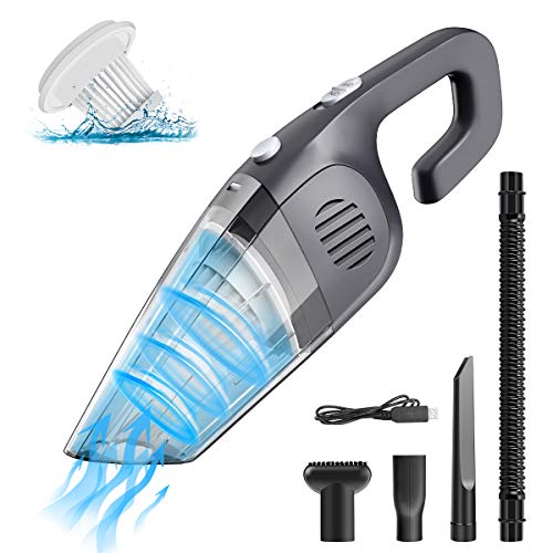 Handheld Vacuum, Hand Vacuum Cordless Powerful Suction Lightweight Mini Vacuum Wet Dry Quick Charge Car Vacuum Cleaner for Pet Hair, Home Office and Car Cleaning