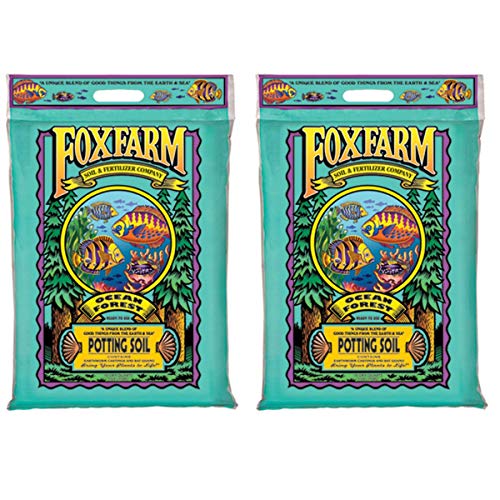 Foxfarm FX14053 Ocean Forest Organic Plant Garden Potting Soil Mix 12 Quarts, 11.9 Lbs (2 Pack)