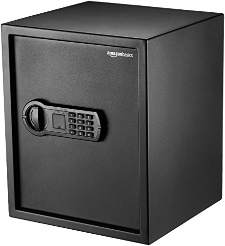 AmazonBasics Home Keypad Safe - 1.52 Cubic Feet, 13.8 x 13 x 16.5 Inches, Black - 42SAM