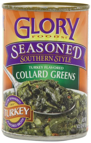 Glory Foods Seasoned Collard Greens with Smoked Turkey, 14.5-Ounce (Pack of 12)