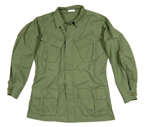 Rothco Olive Drab R/S Vintage Vietnam Fatigue Shirt, Medium