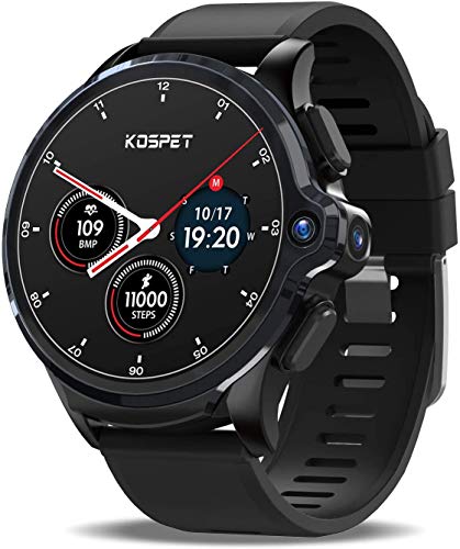 KOSPET Prime 4G LTE Smartwatch,3GB RAM+32GB ROM WiFi GPS Smart Watch Phone with 1.6' Display,1260mAh Battery,Face Unlock,Dual Camera,Full Android Smart Watch