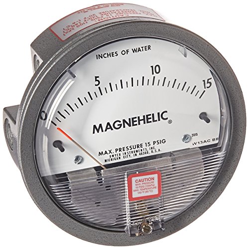 Dwyer 6846269 2015 Magnehelic Differential Pressure Gauge, Type , 0 to 15' WC