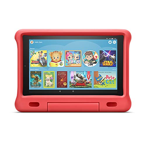 Kid-Proof Case for Fire HD 10 Tablet (Compatible with 7th and 9th Generations, 2017 and 2019 Releases), Red
