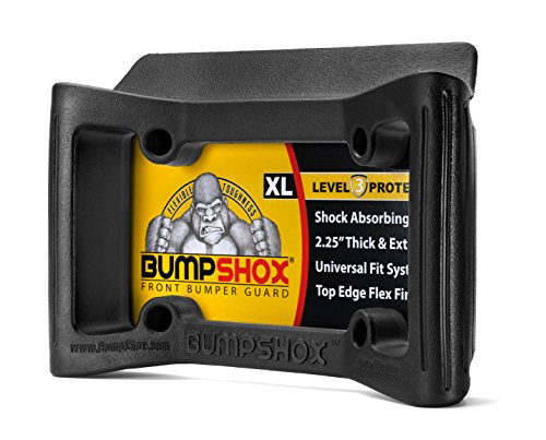 BumpShox XL - Front Car Bumper Protection, Ultimate Front Bumper Guard. Front Bumper Protection License Plate Frame. Tougher Than Steel !