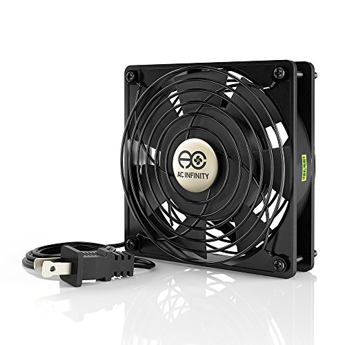 AC Infinity AXIAL 1225, Quiet Muffin Fan, 120V AC 120mm x 25mm Low Speed, UL-Certified for DIY Cooling Ventilation Exhaust Projects