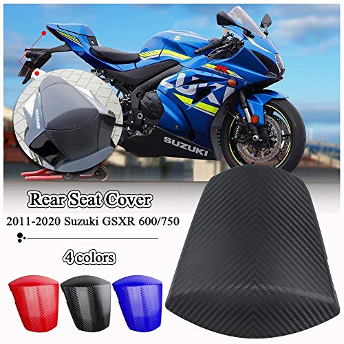 US Stock!! Rear Seat Cowl for 2011-2020 Suzuki GSXR GSX-R 600 750 Motorcycle Carbon Pattern Rear Passenger Pillion Solo Motor Fairing Tail Cover 2012 2013 2014 2015 2016 2017 2018 2019 (Matte Black)