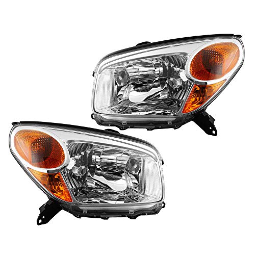 Epic Lighting OE Fitment Replacement Headlights Assemblies Compatible with 2004-2005 RAV4 [ TO2518103 TO2519103 8110642280 8110542280 ] Left Driver & Right Passenger Sides Pair