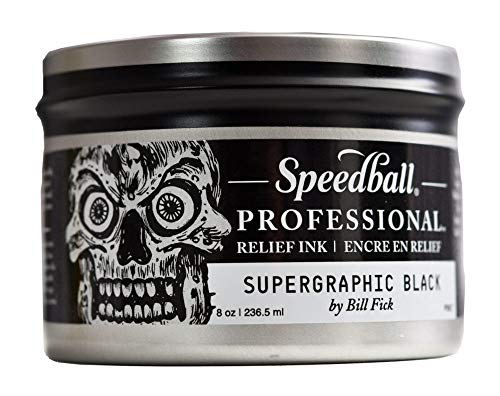 Speedball Professional Relief Ink, Supergraphic Black 8 Fl Oz