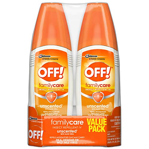 OFF! Family Care Insect & Mosquito Repellent, Unscented with Aloe-Vera, 7% Deet 6 oz, Value pack. (Pack of 2)