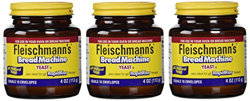 Fleischmann's Yeast for Bread Machines, 4-Ounce Jars (Pack of 3)