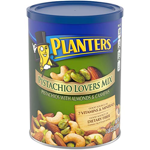 Planters Deluxe Pistachio Mix, 18.5 Oz. Resealable Container | Pistachio Lover's Mix: Pistachios, Almonds & Cashews | Mixed Nut Snacks | Kosher (00029000017191)