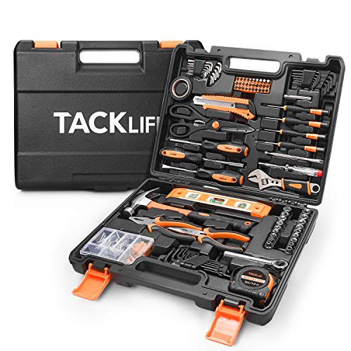 TACKLIFE 144 Home Repair Tool Set, General Household Too Kit with Sturdy Storage Case-HHK6A
