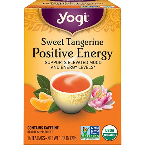 Yogi Tea - Sweet Tangerine Positive Energy (6 Pack) - Supports Elevated Mood and Energy Levels - 96 Tea Bags