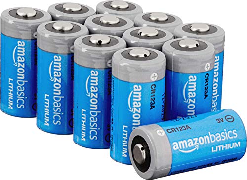 AmazonBasics Lithium CR123a 3 Volt Batteries - Pack of 12