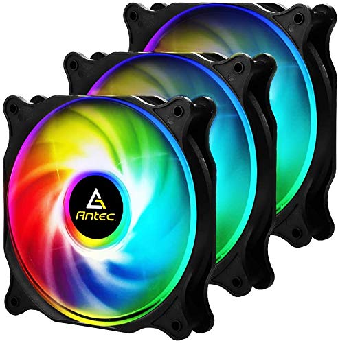 Antec 120mm RGB Case Fan, RGB High Performance PC Fan, 4-pin RGB, F12 Series, 3 Packs