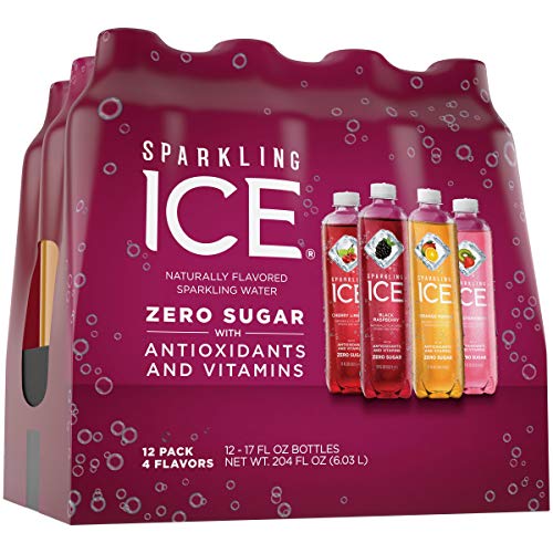 Sparkling Ice Purple Variety Pack, 17 fl oz, 12 count (Black Raspberry, Cherry Limeade, Orange Mango, Kiwi Strawberry)