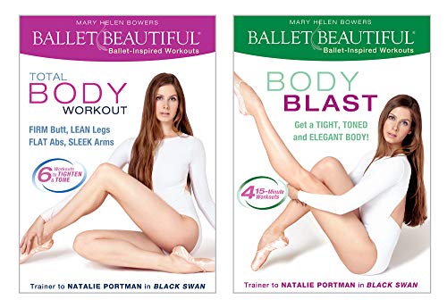 Ballet Beautiful Workout DVD 2 Pack - Total Body Workout and Body Toning Blast. Mary Helen Bowers Barre Dance Inspired Fitness DVD Bundle