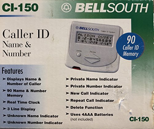 BELLSOUTH CI-150 Caller ID With 90 Name/Number Memory