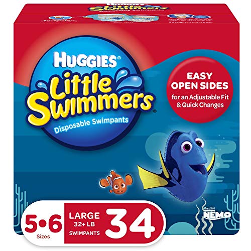 Huggies Little Swimmers Swim Diapers, Size 5-6 Large, 34 Count (2 Packs of 17)