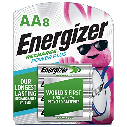 Energizer NH15BP-8 Rechargeable AA Batteries, 2300 mAh, Pre-Charged, 8 count (Recharge Power Plus)