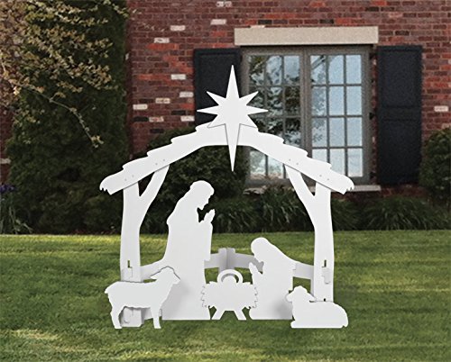 Front Yard Originals Outdoor Nativity Set, Large - White