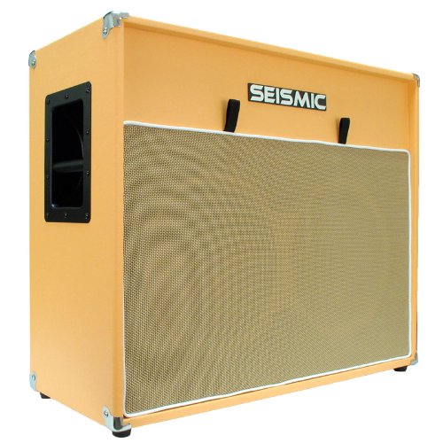 Seismic Audio - 212 GUITAR SPEAKER CAB EMPTY - 7 Ply Birch - 12' Speakerless Cabinet - Vintage 2x12 - Orange Tolex - Wheat Cloth Grill - Front or Rear Loading Options