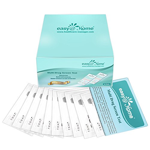 10 Pack Easy@Home 6 Panel Instant Drug Test Kits - Testing Marijuana (THC), Amphetamine(AMP), Benzodiazepines(BZO), Cocaine(COC), Opiates(OPI 2000), Methamphetamine(MET/mAMP)-#EDOAP-264