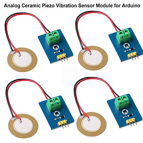 MakerHawk 4pcs Analog Ceramic Piezo Vibration Sensor Module 3.3V/5V for Arduino DIY Kit