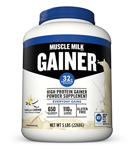 Muscle Milk Gainer Protein Powder, Vanilla Crème, 32g Protein, 5 Pound