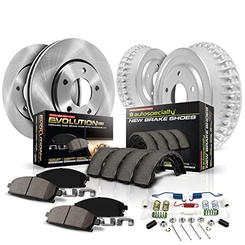 Power Stop KOE15175DK Daily Driver Pad, Rotor, Drum and Shoe Kit (Front and Rear)