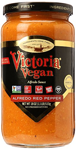 Victoria Fine Foods Vegan Alfredo Red Pepper Sauce, 18 oz