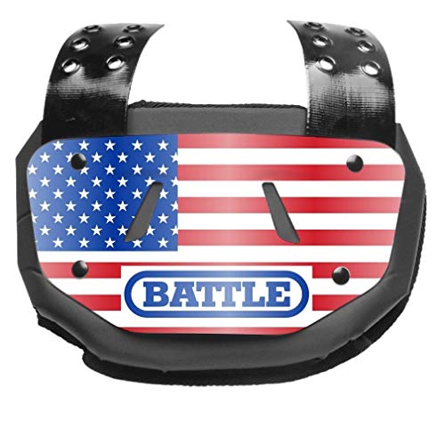 Battle Sports Chrome American Flag Football Back Plate - Red/White/Blue - Youth