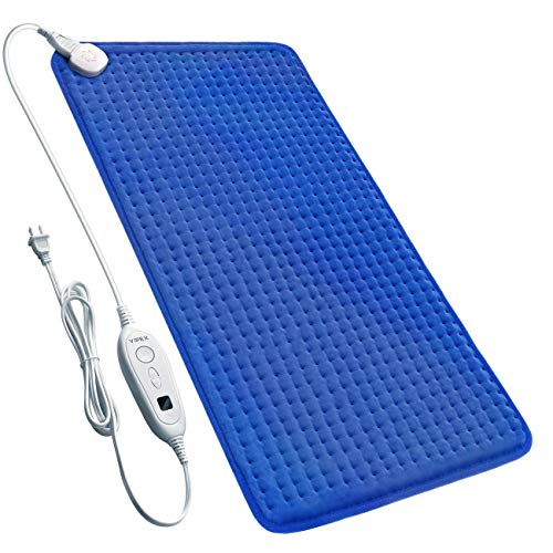 Heating Pad for Pain Relief, VIPEX 33'' x 17'' XXX-Large Electric Heating Pad with Ultra-Soft Short Plush, 6 Heat Settings, Auto Shut Off, Fast Heating for Neck Back Shoulder Relief and Cramps