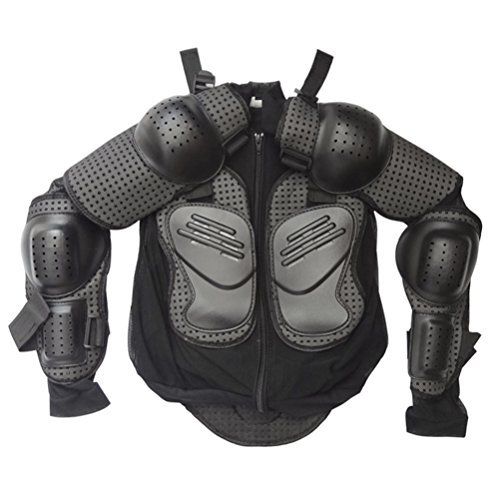 TDPRO Kids Full Body Armor Protective Jacket | Children Breast Chest Spine Protector Motorcycle Motocross Dirt Bike Racing Skiing Skating Sports ATV Safety Gear Guard Black (M)