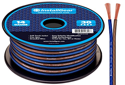 InstallGear 14 Gauge AWG 30ft Speaker Wire True Spec and Soft Touch Cable