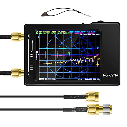 UpgradedAURSINC Vector Network Analyzer 10KHz -1.5GHz HF VHF UHF Antenna Analyzer Measuring S Parameters, Voltage Standing Wave Ratio, Phase, Delay, Smith Chart(Latest Version REV3.4)