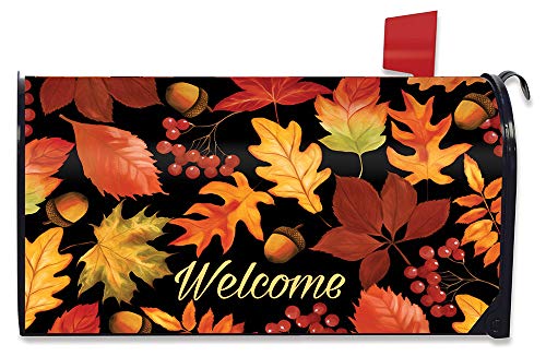 Briarwood Lane Fall Leaves Welcome Magnetic Mailbox Cover Autumn Standard