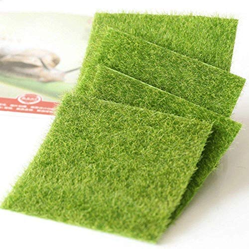 Shindel Fairy Artificial Grass, Artificial Garden Grass, Ornament Garden Dollhouse, 6''x 6'', 4 PCS