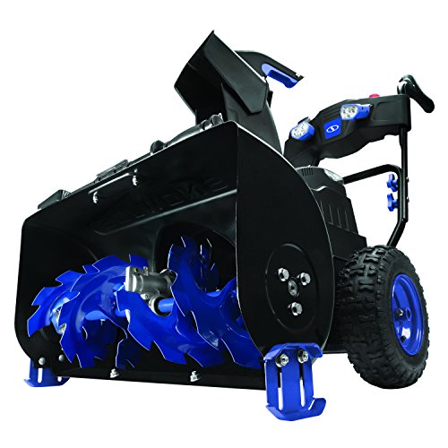 Snow Joe iON8024-XR 80-Volt iONMAX Cordless Two Stage Snow Blower Kit | 24-Inch | 4-Speed | Headlights | W/ 2 x 5.0-Ah Batteries and Charger