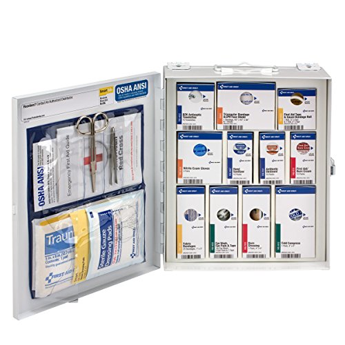 First Aid Only 25 Person Medium Metal SmartCompliance Cabinet without Medications, ANSI/OSHA (90578)