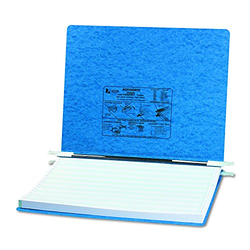 ACCO Pressboard Hanging Data Binder, Unburst Sheets, 14.875 x 11 Inches, Light Blue (54072)