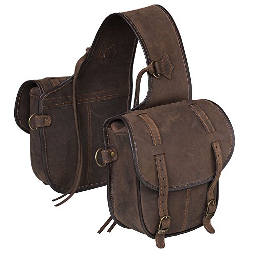 Tough1 Soft Leather Saddle Bag