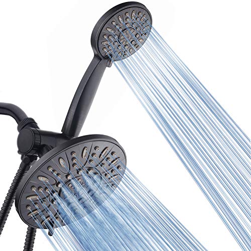 AquaDance 7' Premium High Pressure 3-Way Rainfall Combo for The Best of Both Worlds – Enjoy Luxurious Rain Showerhead and 6-Setting Hand Held Shower Separately or Together – Oil Rubbed Bronze Finish