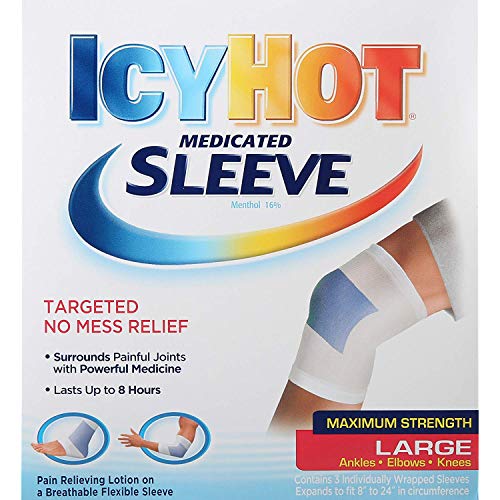 Icy Hot Sleeve Lg Size Ea Icy Hot Medicated Sleeve Large, Elbows, Knees & Ankles