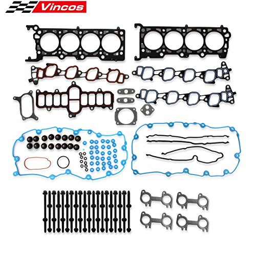 Vincos Cylinder Head Gasket Set with bolts Compatible with F150 F250 F350 Expedition Excursion VIN L W 2000 2001 2002 2003