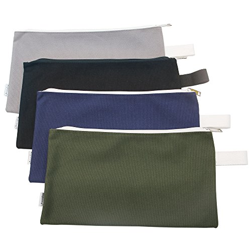 Augbunny 100% Cotton 16oz Heavy Duty Multi-purpose Canvas Zipper Tool Bag Organize Storage Pouch 4-pack